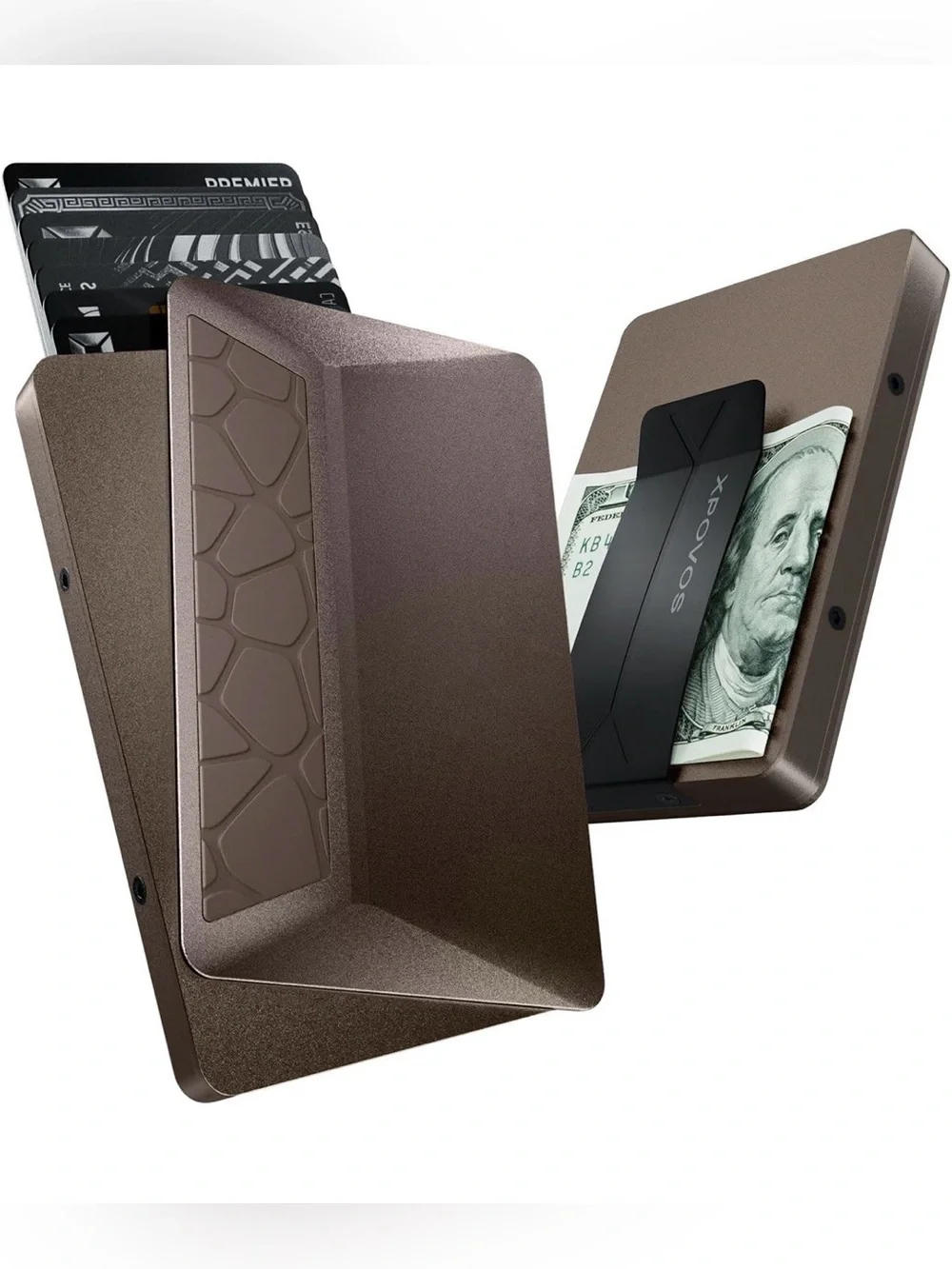 Minimalist Wallet for Men - RFID Blocking Slim Wallet with Money Clip - Swip